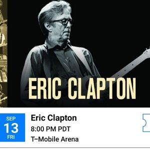 Eric Clapton 2 tickets 9/13/19 Las Vegas, NV
